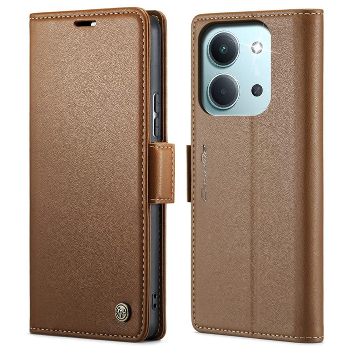 Funda para teléfono con textura de lichi y hebilla de mariposa con RFID y antirrobo CaseMe 023, For Xiaomi 17T 5G, For Xiaomi 17 Ultra, For Redmi Note 15 Pro 4G Global 163.2mm, For Redmi Note 15 Pro 5G Global 163.6mm, For Xiaomi 17, For Xiaomi 15T Pro ...