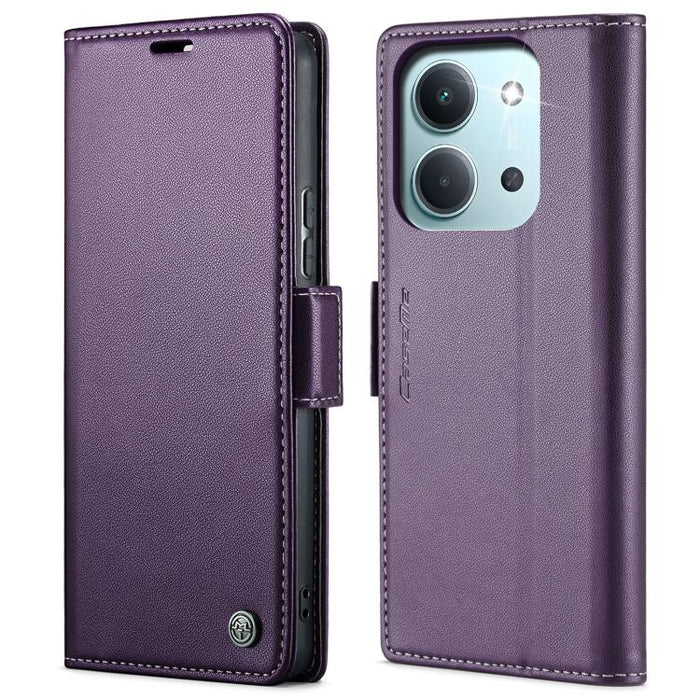Funda para teléfono con textura de lichi y hebilla de mariposa con RFID y antirrobo CaseMe 023, For Xiaomi 17T 5G, For Xiaomi 17 Ultra, For Redmi Note 15 Pro 4G Global 163.2mm, For Redmi Note 15 Pro 5G Global 163.6mm, For Xiaomi 17, For Xiaomi 15T Pro ...