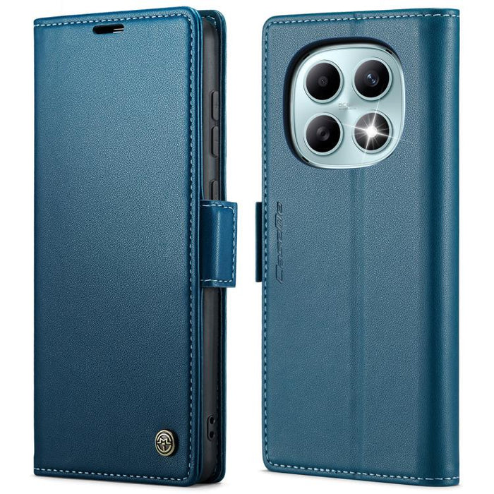 Funda para teléfono con textura de lichi y hebilla de mariposa con RFID y antirrobo CaseMe 023, For Xiaomi Poco F7 Pro / F7 Ultra