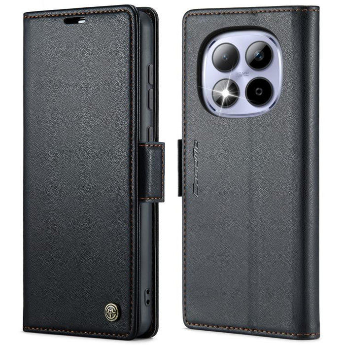 Funda para teléfono con textura de lichi y hebilla de mariposa con RFID y antirrobo CaseMe 023, For Xiaomi 17T 5G, For Xiaomi 17 Ultra, For Redmi Note 15 Pro 4G Global 163.2mm, For Redmi Note 15 Pro 5G Global 163.6mm, For Xiaomi 17, For Xiaomi 15T Pro ...