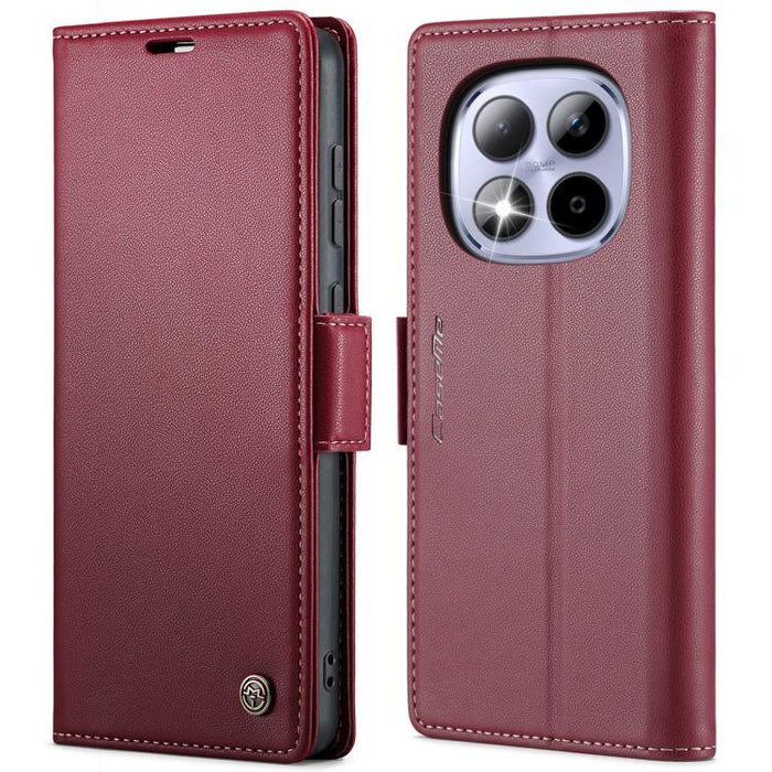 Funda para teléfono con textura de lichi y hebilla de mariposa con RFID y antirrobo CaseMe 023, For Xiaomi 17T 5G, For Xiaomi 17 Ultra, For Redmi Note 15 Pro 4G Global 163.2mm, For Redmi Note 15 Pro 5G Global 163.6mm, For Xiaomi 17, For Xiaomi 15T Pro ...