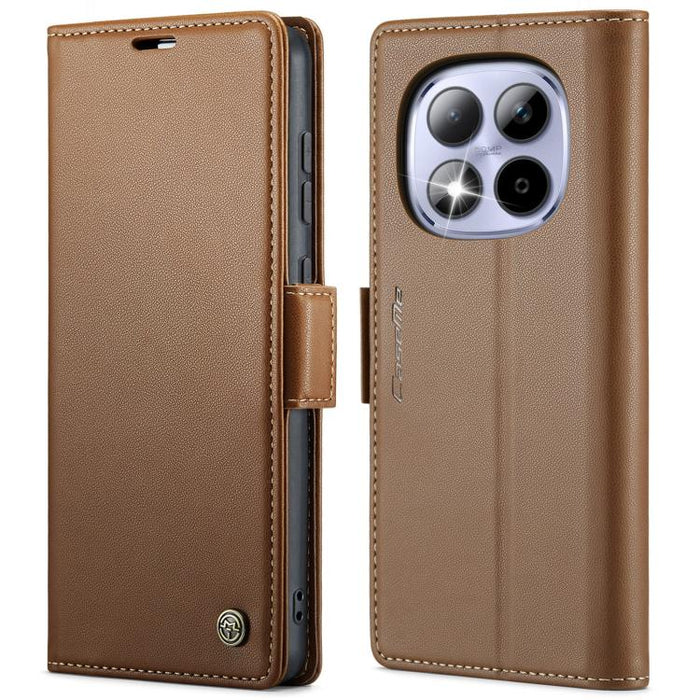 Funda para teléfono con textura de lichi y hebilla de mariposa con RFID y antirrobo CaseMe 023, For Xiaomi 17T 5G, For Xiaomi 17 Ultra, For Redmi Note 15 Pro 4G Global 163.2mm, For Redmi Note 15 Pro 5G Global 163.6mm, For Xiaomi 17, For Xiaomi 15T Pro ...
