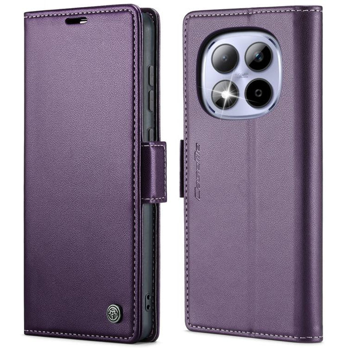 Funda para teléfono con textura de lichi y hebilla de mariposa con RFID y antirrobo CaseMe 023, For Xiaomi 17T 5G, For Xiaomi 17 Ultra, For Redmi Note 15 Pro 4G Global 163.2mm, For Redmi Note 15 Pro 5G Global 163.6mm, For Xiaomi 17, For Xiaomi 15T Pro ...