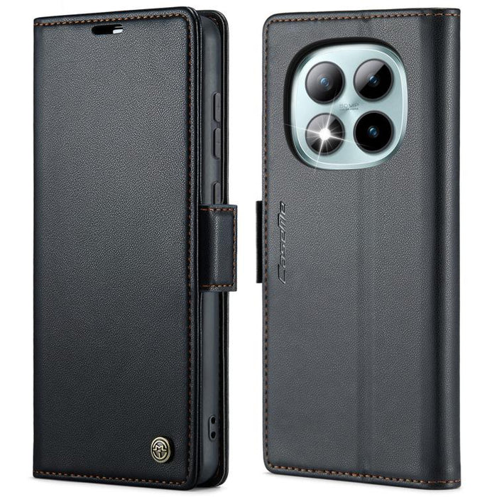Funda para teléfono con textura de lichi y hebilla de mariposa con RFID y antirrobo CaseMe 023, For Xiaomi 17T 5G, For Xiaomi 17 Ultra, For Redmi Note 15 Pro 4G Global 163.2mm, For Redmi Note 15 Pro 5G Global 163.6mm, For Xiaomi 17, For Xiaomi 15T Pro ...