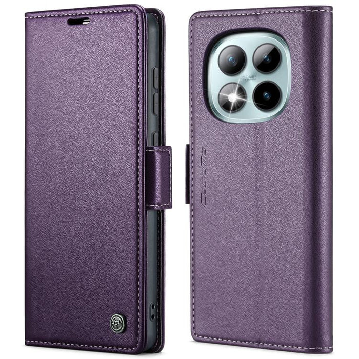 Funda para teléfono con textura de lichi y hebilla de mariposa con RFID y antirrobo CaseMe 023, For Xiaomi 17T 5G, For Xiaomi 17 Ultra, For Redmi Note 15 Pro 4G Global 163.2mm, For Redmi Note 15 Pro 5G Global 163.6mm, For Xiaomi 17, For Xiaomi 15T Pro ...