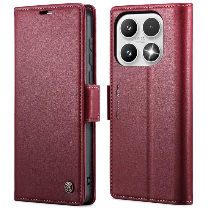 Funda para teléfono con textura de lichi y hebilla de mariposa con RFID y antirrobo CaseMe 023, For Xiaomi 17T 5G, For Xiaomi 17 Ultra, For Redmi Note 15 Pro 4G Global 163.2mm, For Redmi Note 15 Pro 5G Global 163.6mm, For Xiaomi 17, For Xiaomi 15T Pro ...