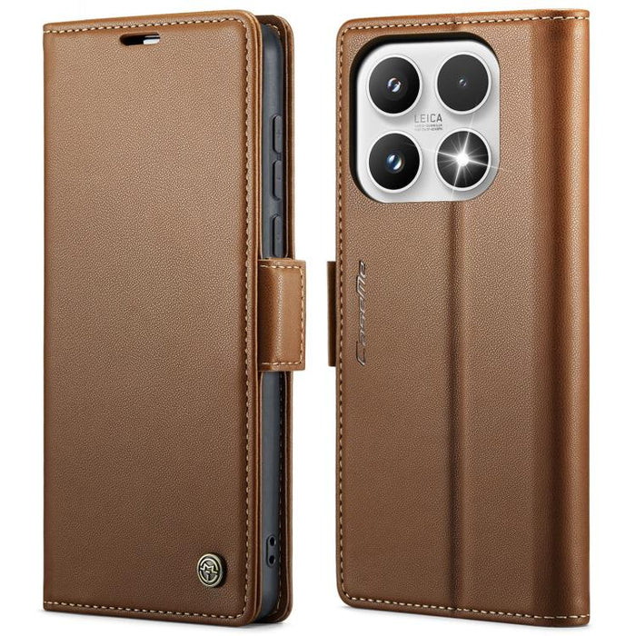 Funda para teléfono con textura de lichi y hebilla de mariposa con RFID y antirrobo CaseMe 023, For Xiaomi 17T 5G, For Xiaomi 17 Ultra, For Redmi Note 15 Pro 4G Global 163.2mm, For Redmi Note 15 Pro 5G Global 163.6mm, For Xiaomi 17, For Xiaomi 15T Pro ...