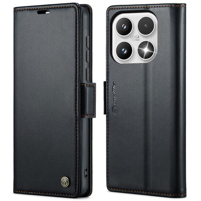 Funda para teléfono con textura de lichi y hebilla de mariposa con RFID y antirrobo CaseMe 023, For Xiaomi 17T 5G, For Xiaomi 17 Ultra, For Redmi Note 15 Pro 4G Global 163.2mm, For Redmi Note 15 Pro 5G Global 163.6mm, For Xiaomi 17, For Xiaomi 15T Pro ...