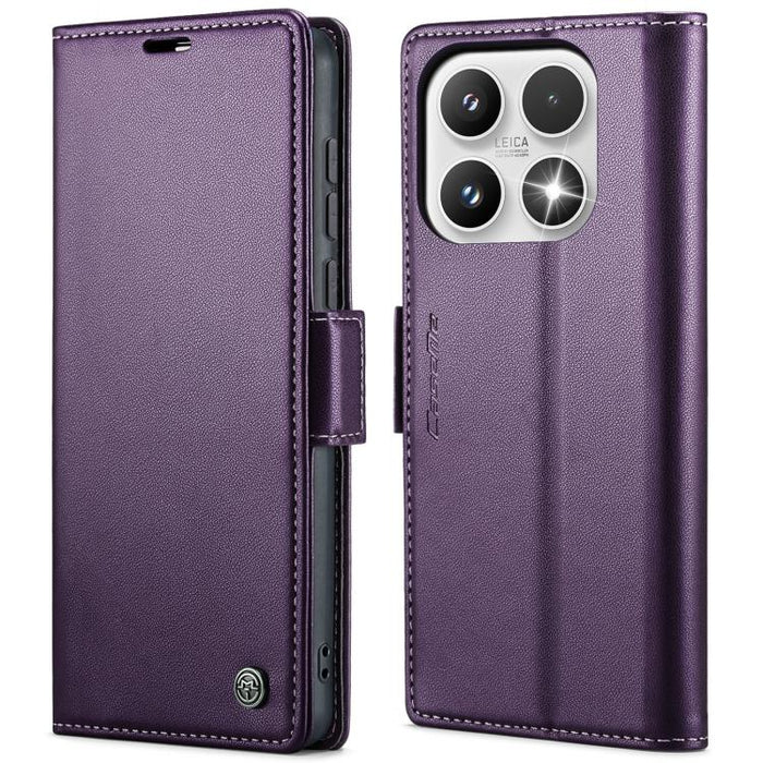 Funda para teléfono con textura de lichi y hebilla de mariposa con RFID y antirrobo CaseMe 023, For Xiaomi 17T 5G, For Xiaomi 17 Ultra, For Redmi Note 15 Pro 4G Global 163.2mm, For Redmi Note 15 Pro 5G Global 163.6mm, For Xiaomi 17, For Xiaomi 15T Pro ...