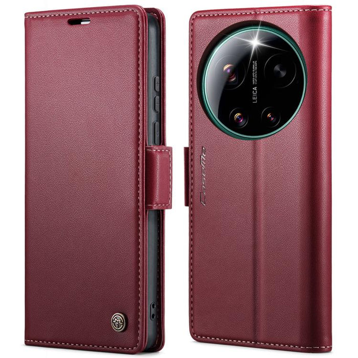 Funda para teléfono con textura de lichi y hebilla de mariposa con RFID y antirrobo CaseMe 023, For Xiaomi 17T 5G, For Xiaomi 17 Ultra, For Redmi Note 15 Pro 4G Global 163.2mm, For Redmi Note 15 Pro 5G Global 163.6mm, For Xiaomi 17, For Xiaomi 15T Pro ...