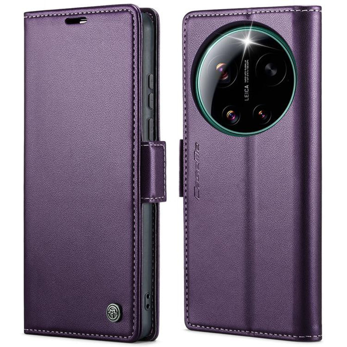 Funda para teléfono con textura de lichi y hebilla de mariposa con RFID y antirrobo CaseMe 023, For Xiaomi 17T 5G, For Xiaomi 17 Ultra, For Redmi Note 15 Pro 4G Global 163.2mm, For Redmi Note 15 Pro 5G Global 163.6mm, For Xiaomi 17, For Xiaomi 15T Pro ...