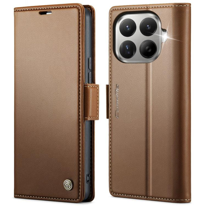 Funda para teléfono con textura de lichi y hebilla de mariposa con RFID y antirrobo CaseMe 023, For Xiaomi 17T 5G, For Xiaomi 17 Ultra, For Redmi Note 15 Pro 4G Global 163.2mm, For Redmi Note 15 Pro 5G Global 163.6mm, For Xiaomi 17, For Xiaomi 15T Pro ...
