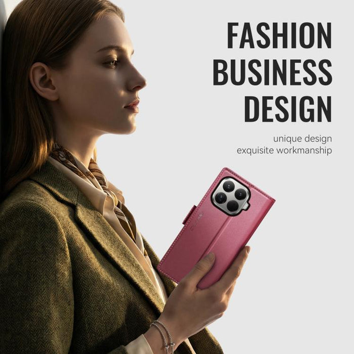 Funda para teléfono con textura de lichi y hebilla de mariposa con RFID y antirrobo CaseMe 023, For Xiaomi 17T 5G, For Xiaomi 17 Ultra, For Redmi Note 15 Pro 4G Global 163.2mm, For Redmi Note 15 Pro 5G Global 163.6mm, For Xiaomi 17, For Xiaomi 15T Pro ...