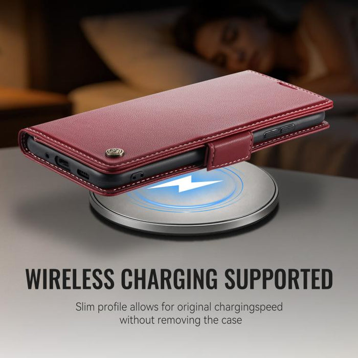 Funda para teléfono con textura de lichi y hebilla de mariposa con RFID y antirrobo CaseMe 023, For Xiaomi 17T 5G, For Xiaomi 17 Ultra, For Redmi Note 15 Pro 4G Global 163.2mm, For Redmi Note 15 Pro 5G Global 163.6mm, For Xiaomi 17, For Xiaomi 15T Pro ...