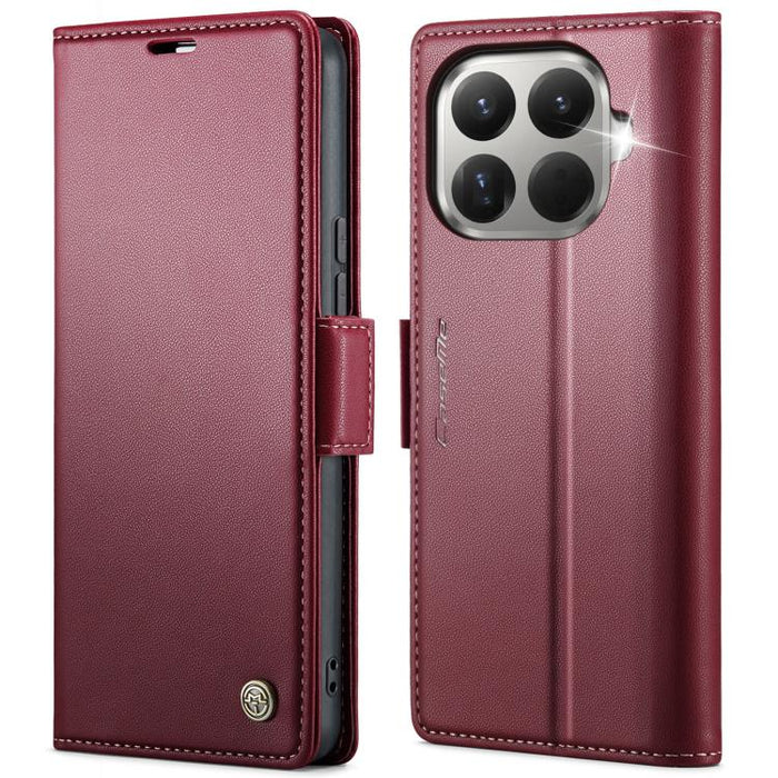 Funda para teléfono con textura de lichi y hebilla de mariposa con RFID y antirrobo CaseMe 023, For Xiaomi 17T 5G, For Xiaomi 17 Ultra, For Redmi Note 15 Pro 4G Global 163.2mm, For Redmi Note 15 Pro 5G Global 163.6mm, For Xiaomi 17, For Xiaomi 15T Pro ...