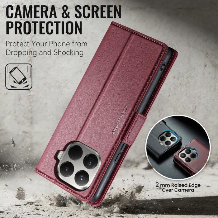 Funda para teléfono con textura de lichi y hebilla de mariposa con RFID y antirrobo CaseMe 023, For Xiaomi 17T 5G, For Xiaomi 17 Ultra, For Redmi Note 15 Pro 4G Global 163.2mm, For Redmi Note 15 Pro 5G Global 163.6mm, For Xiaomi 17, For Xiaomi 15T Pro ...