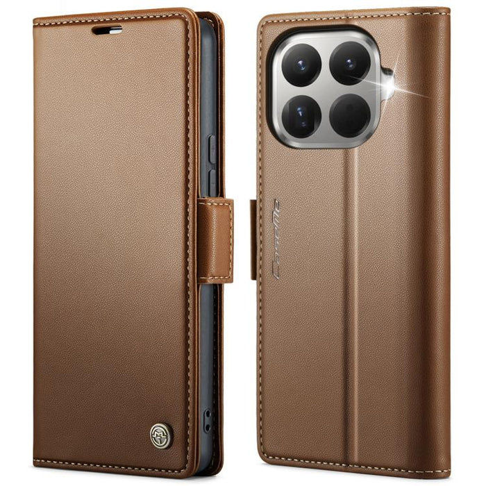 Funda para teléfono con textura de lichi y hebilla de mariposa con RFID y antirrobo CaseMe 023, For Xiaomi 17T 5G, For Xiaomi 17 Ultra, For Redmi Note 15 Pro 4G Global 163.2mm, For Redmi Note 15 Pro 5G Global 163.6mm, For Xiaomi 17, For Xiaomi 15T Pro ...