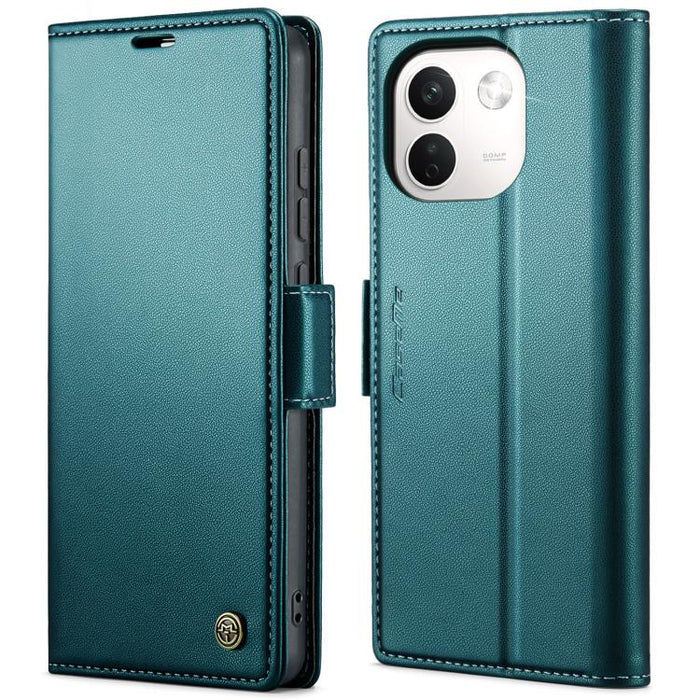 Funda para teléfono con textura de lichi y hebilla de mariposa con RFID y antirrobo CaseMe 023, For Redmi Note 17 4G / 5G Global 169.7mm, For Redmi Note 17 Pro Max Global 163.4mm, For Redmi Note 17 Pro 5G Global 163.5mm, For Xiaomi 17T Pro 5G          ...