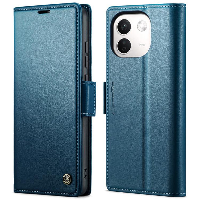 Funda para teléfono con textura de lichi y hebilla de mariposa con RFID y antirrobo CaseMe 023, For Redmi Note 17 4G / 5G Global 169.7mm, For Redmi Note 17 Pro Max Global 163.4mm, For Redmi Note 17 Pro 5G Global 163.5mm, For Xiaomi 17T Pro 5G          ...