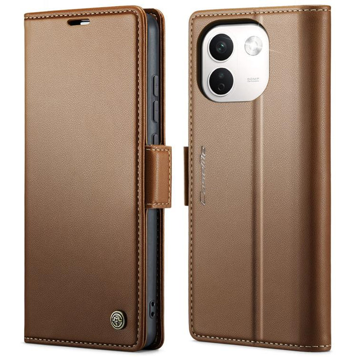 Funda para teléfono con textura de lichi y hebilla de mariposa con RFID y antirrobo CaseMe 023, For Redmi Note 17 4G / 5G Global 169.7mm, For Redmi Note 17 Pro Max Global 163.4mm, For Redmi Note 17 Pro 5G Global 163.5mm, For Xiaomi 17T Pro 5G          ...