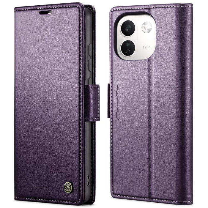 Funda para teléfono con textura de lichi y hebilla de mariposa con RFID y antirrobo CaseMe 023, For Redmi Note 17 4G / 5G Global 169.7mm, For Redmi Note 17 Pro Max Global 163.4mm, For Redmi Note 17 Pro 5G Global 163.5mm, For Xiaomi 17T Pro 5G          ...