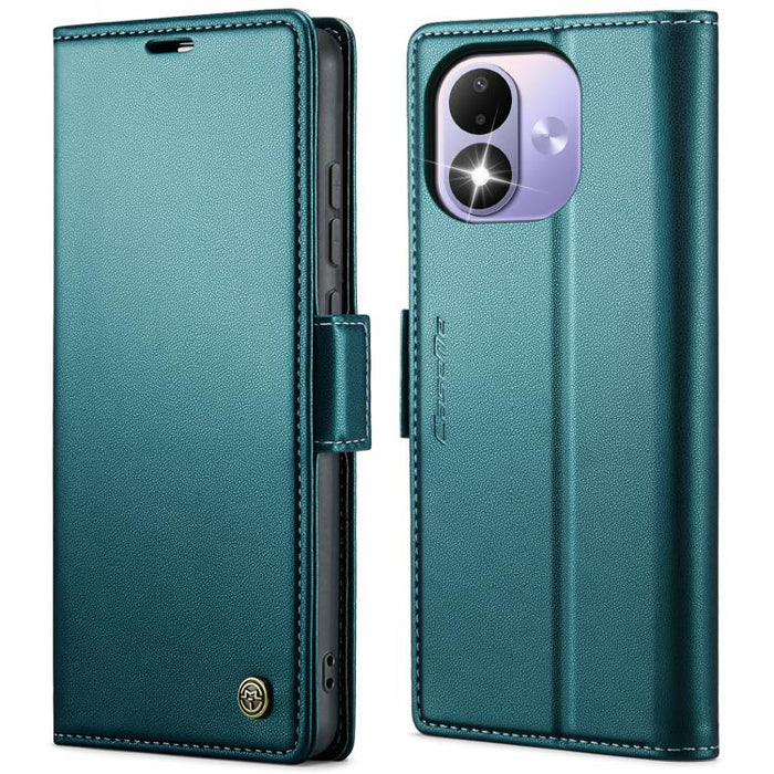 Funda para teléfono con textura de lichi y hebilla de mariposa con RFID y antirrobo CaseMe 023, For Redmi Note 17 4G / 5G Global 169.7mm, For Redmi Note 17 Pro Max Global 163.4mm, For Redmi Note 17 Pro 5G Global 163.5mm, For Xiaomi 17T Pro 5G          ...