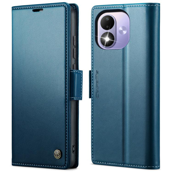 Funda para teléfono con textura de lichi y hebilla de mariposa con RFID y antirrobo CaseMe 023, For Redmi Note 17 4G / 5G Global 169.7mm, For Redmi Note 17 Pro Max Global 163.4mm, For Redmi Note 17 Pro 5G Global 163.5mm, For Xiaomi 17T Pro 5G          ...