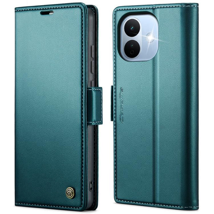 Funda para teléfono con textura de lichi y hebilla de mariposa con RFID y antirrobo CaseMe 023, For Redmi Note 17 4G / 5G Global 169.7mm, For Redmi Note 17 Pro Max Global 163.4mm, For Redmi Note 17 Pro 5G Global 163.5mm, For Xiaomi 17T Pro 5G          ...