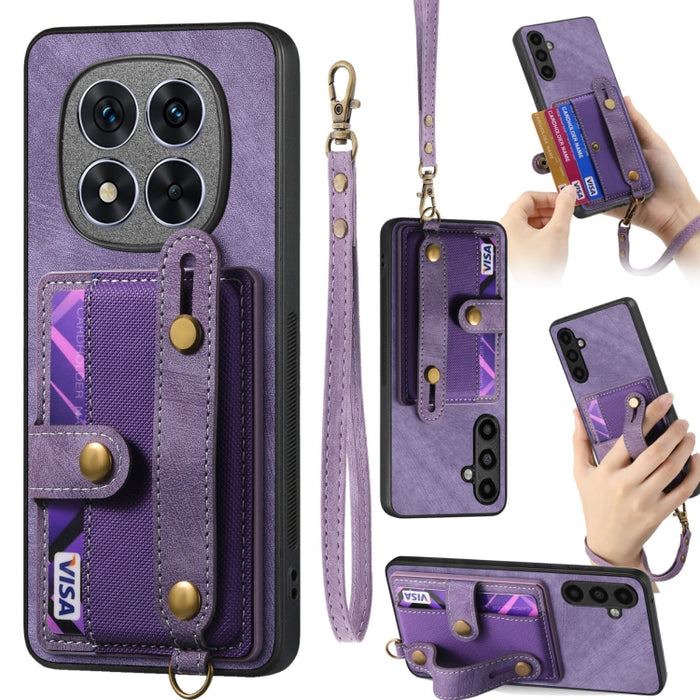 Funda de cuero para teléfono con parte trasera tipo billetera y pulsera con cruz retro, For Xiaomi Redmi Note 14 Pro+ 5G, For Xiaomi Redmi Note 14 Pro 5G