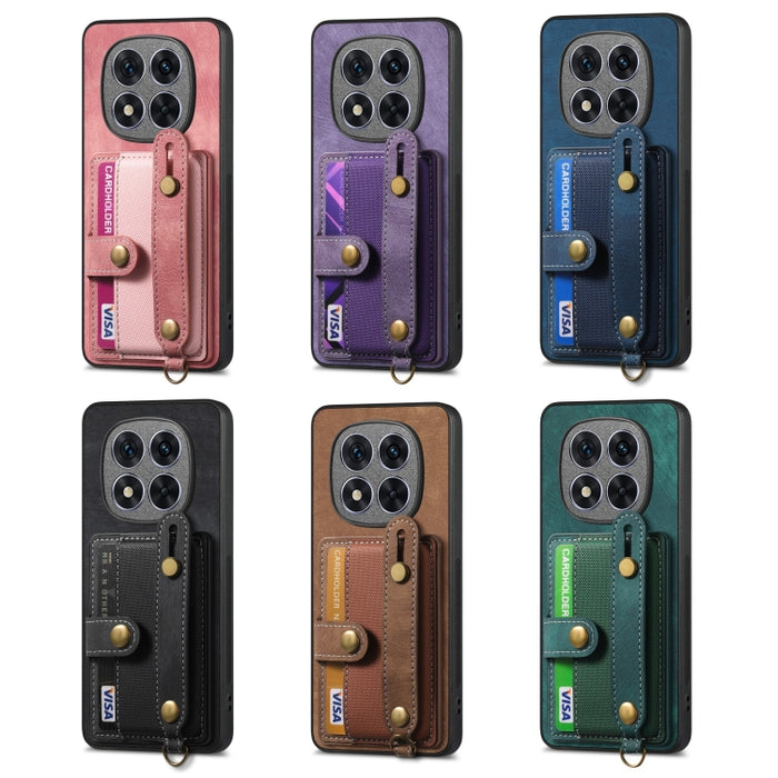 Funda de cuero para teléfono con parte trasera tipo billetera y pulsera con cruz retro, For Xiaomi Redmi Note 14 Pro+ 5G, For Xiaomi Redmi Note 14 Pro 5G