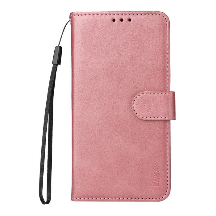 ENKAY - Funda para teléfono con tarjetero de piel de becerro con textura y película protectora, For Redmi 15 5G Global / 15 4G SEA 169.5mm, For Redmi 15 5G / 4G EU 171mm, For Redmi 15C 5G / 4G Global 171mm, For Redmi 15C 5G / 4G EU 173mm               ...