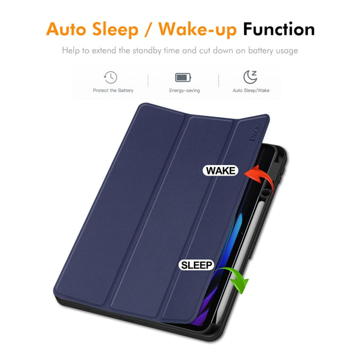 ENKAY - Funda inteligente para tableta de cuero TPU con textura Custer de tres pliegues y ranura para bolígrafo, For Xiaomi Redmi K Pad 2 8.8 2026, For Xiaomi Pad 7 / 7 Pro 11.2