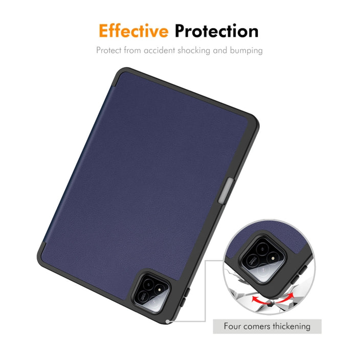 ENKAY - Funda inteligente para tableta de cuero TPU con textura Custer de tres pliegues y ranura para bolígrafo, For Xiaomi Redmi K Pad 2 8.8 2026, For Xiaomi Pad 7 / 7 Pro 11.2