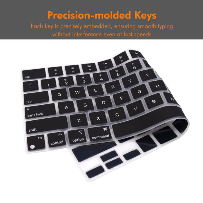 Funda para teclado ENKAY versión estadounidense con película protectora de silicona suave, For MacBook Pro 14.2 / Pro 16.2 / Air 13.6 / Air 15.3 / Pro 14.2 2025 M5 (A3434), For MacBook Pro 13.3 (A2289/A2338) / Pro 16 (A2141) / Pro 14.2 2025 M5 (A3434)