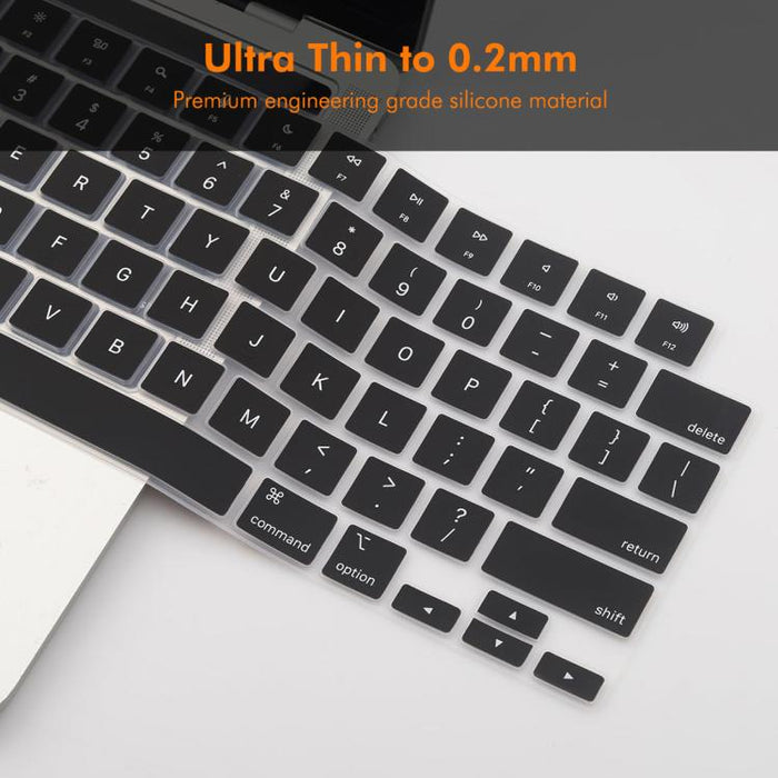 Funda para teclado ENKAY versión estadounidense con película protectora de silicona suave, For MacBook Pro 14.2 / Pro 16.2 / Air 13.6 / Air 15.3 / Pro 14.2 2025 M5 (A3434), For MacBook Pro 13.3 (A2289/A2338) / Pro 16 (A2141) / Pro 14.2 2025 M5 (A3434)
