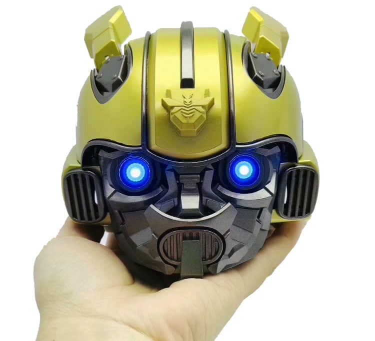 Altavoz Bluetooth 5.0, Altavoz de Dibujos Animados de Bumblebee, Soporte TF, Función FM, Material metálico