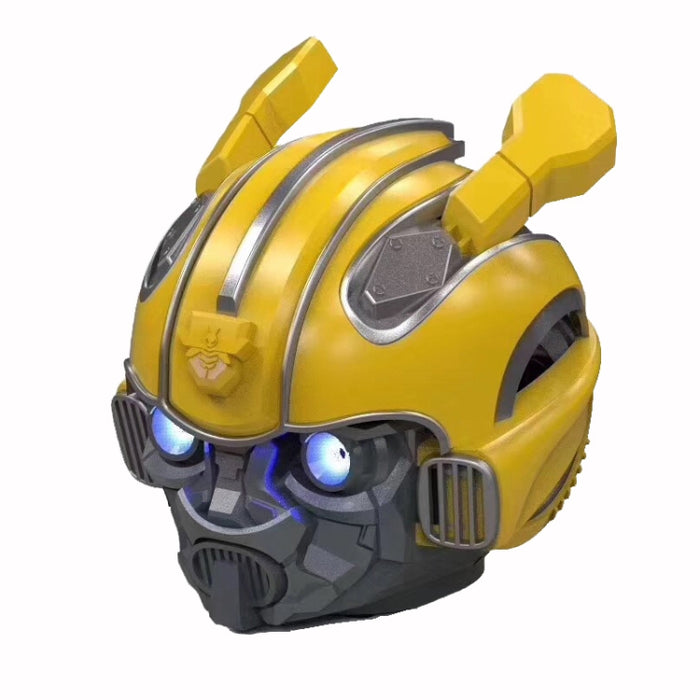 Altavoz Bluetooth 5.0, Altavoz de Dibujos Animados de Bumblebee, Soporte TF, Función FM, Material metálico