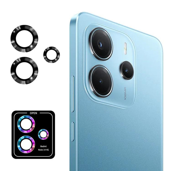 Lente de cámara trasera ENKAY Hat-Prince 9H Película de vidrio templado de aleación de aluminio, For Redmi Note 14 Pro 4G Global, For Redmi Note 14 4G Global