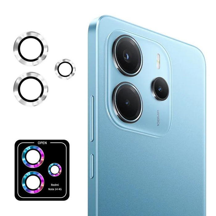 Lente de cámara trasera ENKAY Hat-Prince 9H Película de vidrio templado de aleación de aluminio, For Redmi Note 14 Pro 4G Global, For Redmi Note 14 4G Global