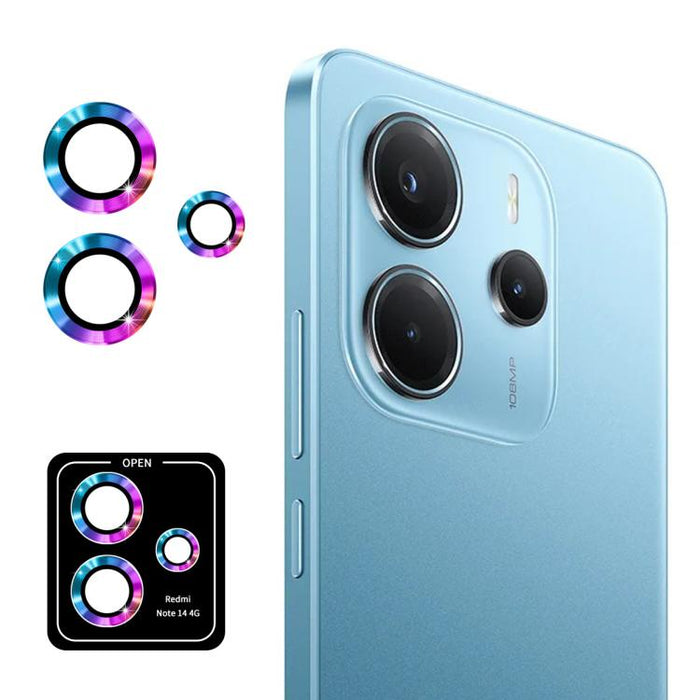 Lente de cámara trasera ENKAY Hat-Prince 9H Película de vidrio templado de aleación de aluminio, For Redmi Note 14 Pro 4G Global, For Redmi Note 14 4G Global
