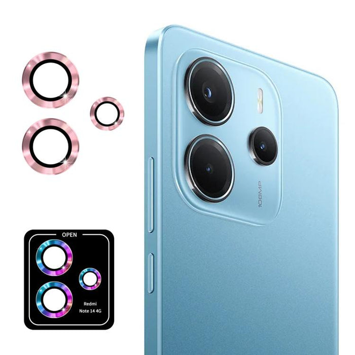 Lente de cámara trasera ENKAY Hat-Prince 9H Película de vidrio templado de aleación de aluminio, For Redmi Note 14 Pro 4G Global, For Redmi Note 14 4G Global