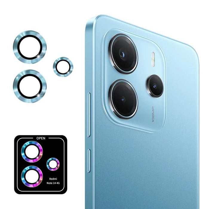 Lente de cámara trasera ENKAY Hat-Prince 9H Película de vidrio templado de aleación de aluminio, For Redmi Note 14 Pro 4G Global, For Redmi Note 14 4G Global