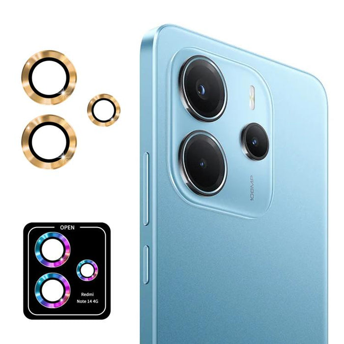 Lente de cámara trasera ENKAY Hat-Prince 9H Película de vidrio templado de aleación de aluminio, For Redmi Note 14 Pro 4G Global, For Redmi Note 14 4G Global