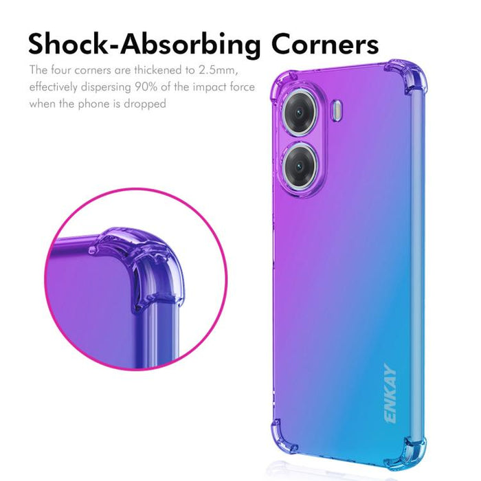 Funda para teléfono de TPU con airbag y diseño degradado de ENKAY Hat-Prince, For Xiaomi Poco F7 / Redmi Turbo 4 Pro, For Redmi A5 4G 171.7mm / XIiaomi Poco C71 4G, For Xiaomi Poco F7 Ultra / Redmi K80 Pro, For Xiaomi Poco F7 Pro / Redmi K80           ...