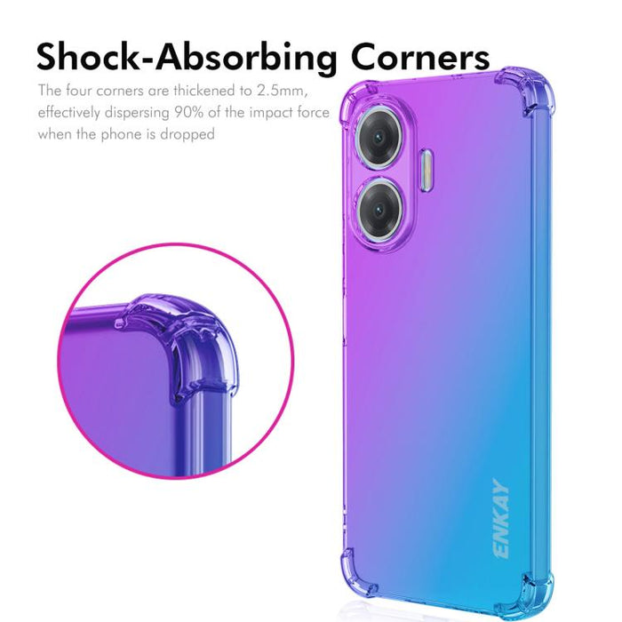 Funda para teléfono de TPU con airbag y diseño degradado de ENKAY Hat-Prince, For Xiaomi Poco F7 / Redmi Turbo 4 Pro, For Redmi A5 4G 171.7mm / XIiaomi Poco C71 4G, For Xiaomi Poco F7 Ultra / Redmi K80 Pro, For Xiaomi Poco F7 Pro / Redmi K80           ...