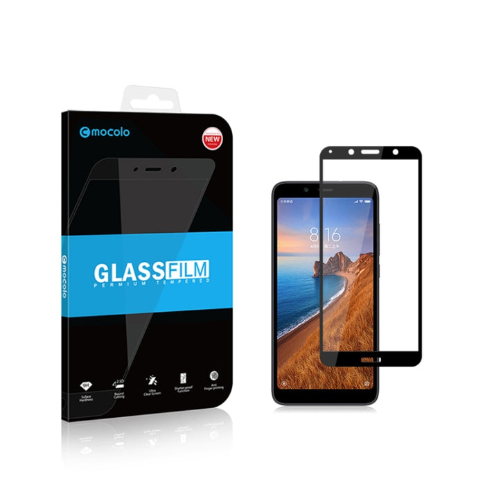 mocolo 0.33mm 9H 2.5D Película de vidrio templado con pegamento completo para Xiaomi Redmi 7A, For Xiaomi Redmi 7A