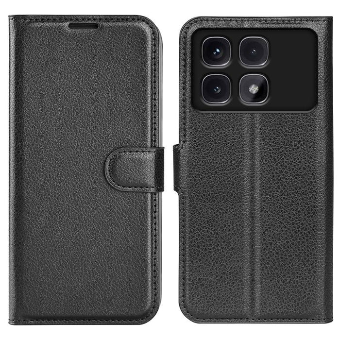 Funda de cuero con tapa horizontal y textura de lichi para teléfono con soporte, For Xiaomi Redmi Note 14 Pro 5G, For Xiaomi 14T Pro, For Xiaomi 14T, For Xiaomi Redmi 14C 4G, For Xiaomi Redmi K70 Ultra