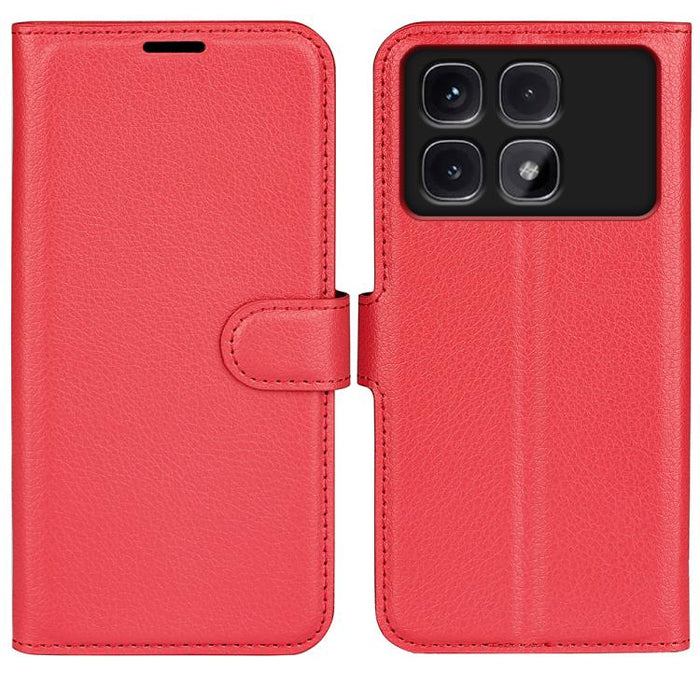 Funda de cuero con tapa horizontal y textura de lichi para teléfono con soporte, For Xiaomi Redmi Note 14 Pro 5G, For Xiaomi 14T Pro, For Xiaomi 14T, For Xiaomi Redmi 14C 4G, For Xiaomi Redmi K70 Ultra
