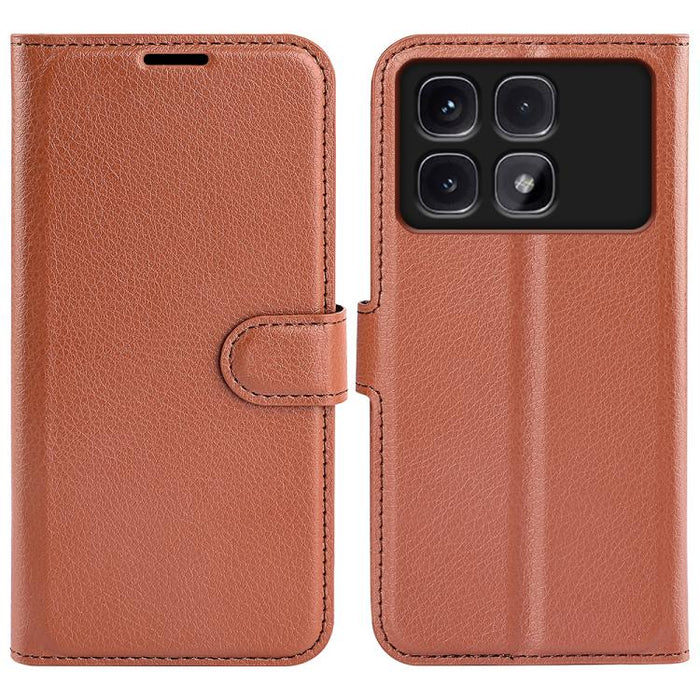 Funda de cuero con tapa horizontal y textura de lichi para teléfono con soporte, For Xiaomi Redmi Note 14 Pro 5G, For Xiaomi 14T Pro, For Xiaomi 14T, For Xiaomi Redmi 14C 4G, For Xiaomi Redmi K70 Ultra