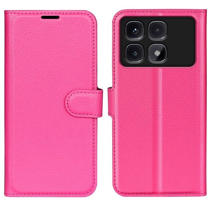 Funda de cuero con tapa horizontal y textura de lichi para teléfono con soporte, For Xiaomi Redmi Note 14 Pro 5G, For Xiaomi 14T Pro, For Xiaomi 14T, For Xiaomi Redmi 14C 4G, For Xiaomi Redmi K70 Ultra